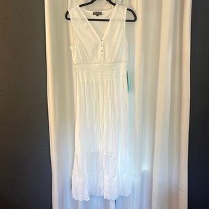 K Glee white sleeveless maxi dress